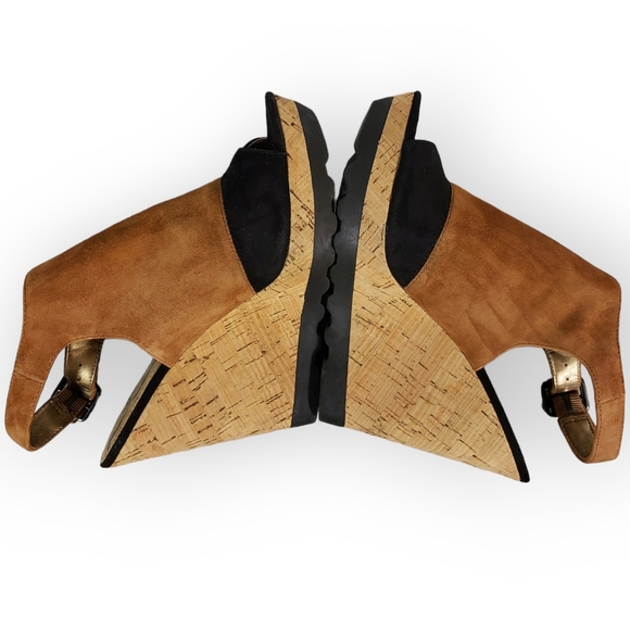 SOLD SOLD Sam Edelman Kenya Cork Peep Toe Wedges - Picture 7 of 12